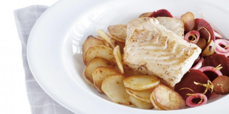 Bietjessalade met vis