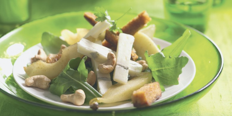 Blauwekaas-peersalade met noten