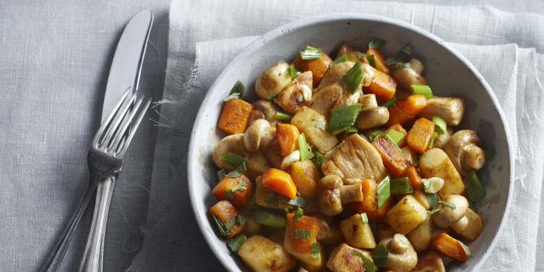 Hollandse roerbakgroenten met kipfilet