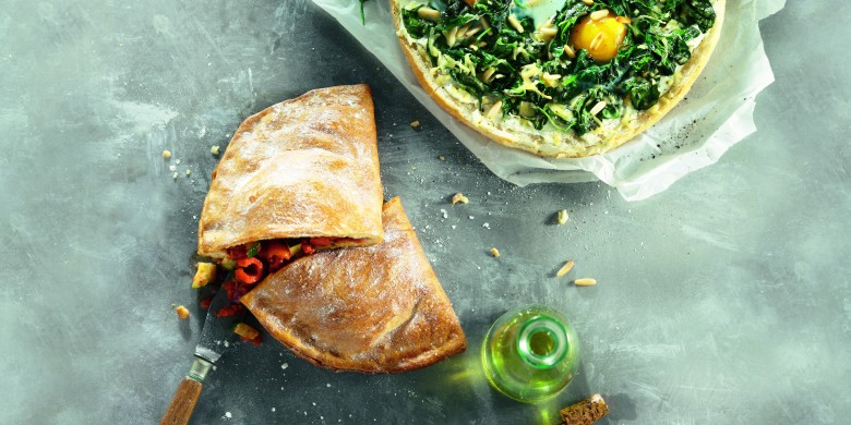 Calzone met courgette, paprika en kaas
