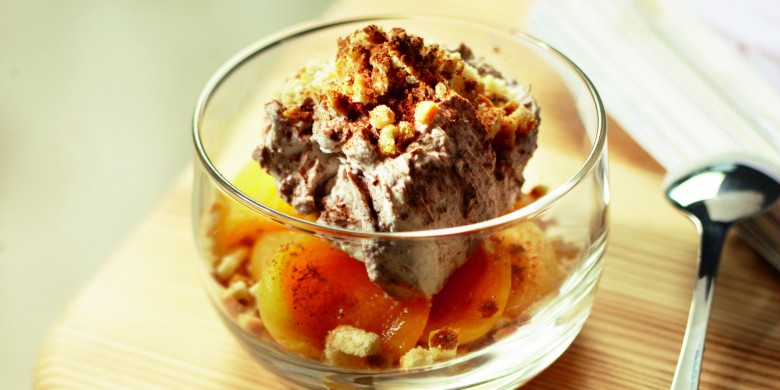 Chocoladecrème met abrikozen