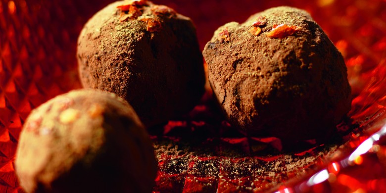 Chocoladetruffels met chili 