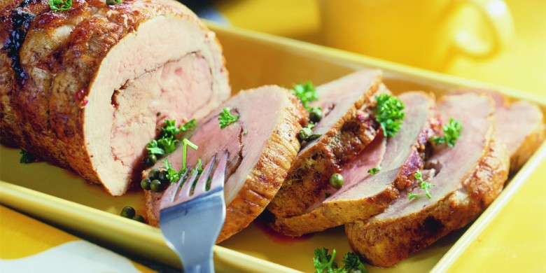 Kalfsrollade met pepermosterdsaus