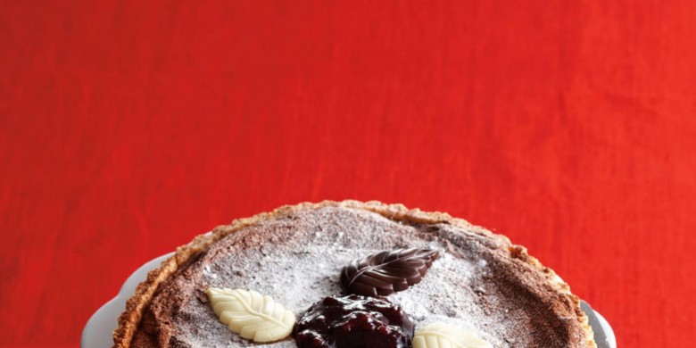 Chocoladetaart met cranberry's