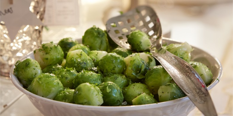 Geglaceerde spruitjes met balsamico