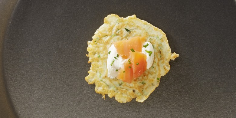 Courgettepannenkoekjes met zalmsnippers