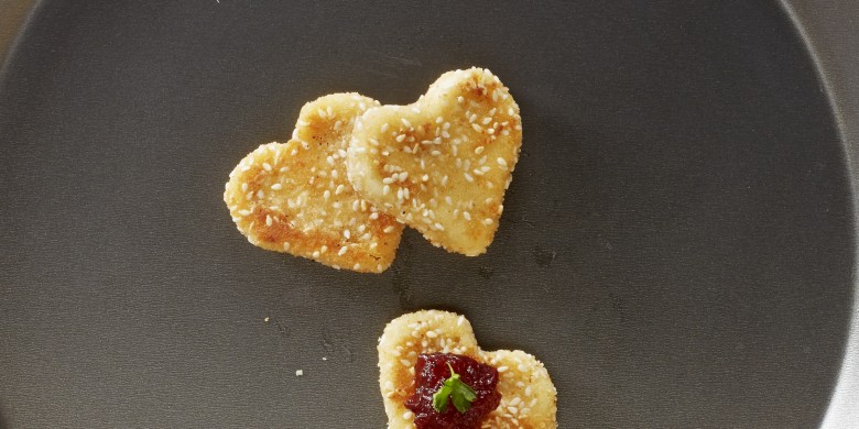 Krokante geitenkaashartjes