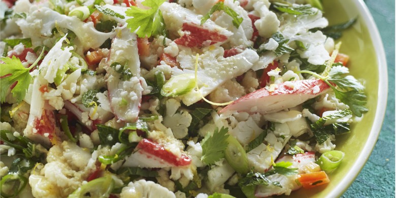 Bloemkooltabouleh met surimi