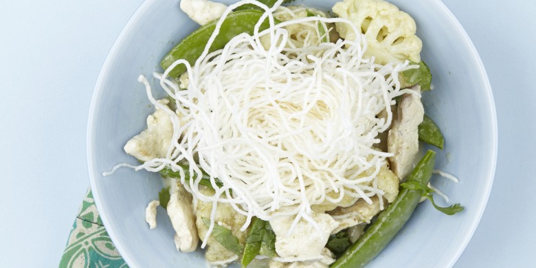 Curry met gefrituurde mihoen