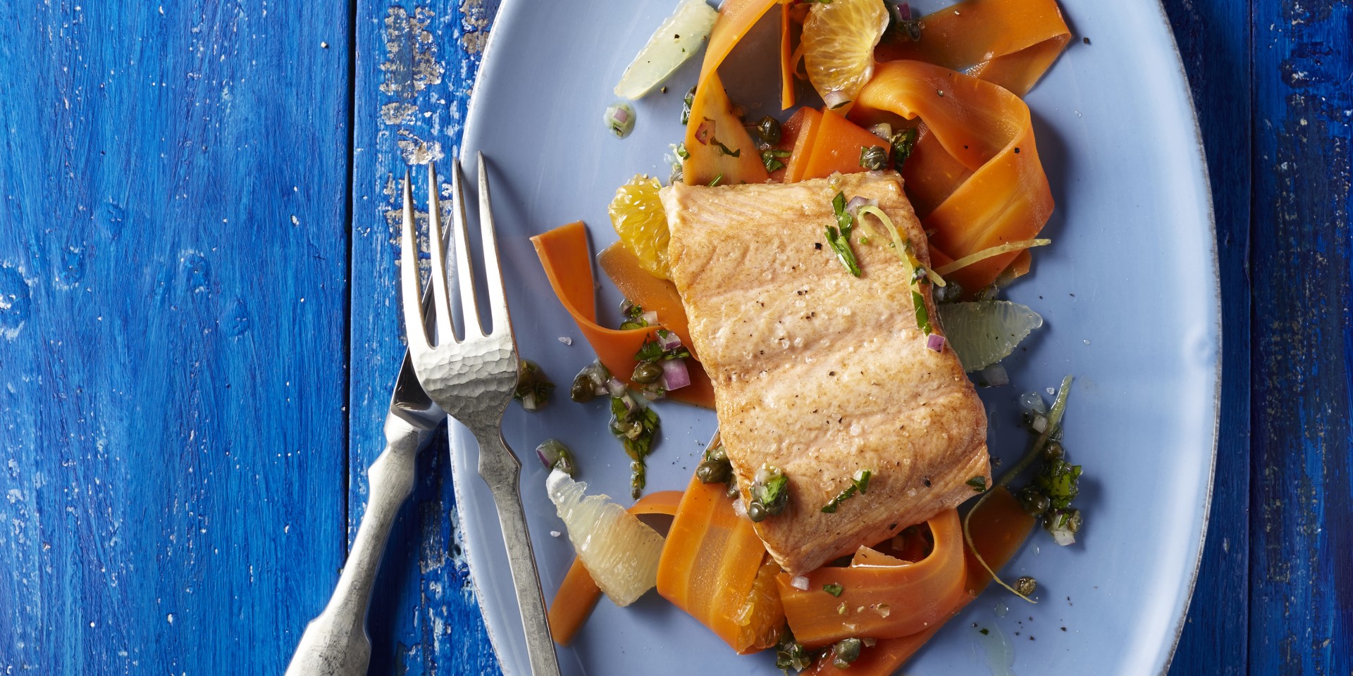 Zalmfilet met peterselietapenade