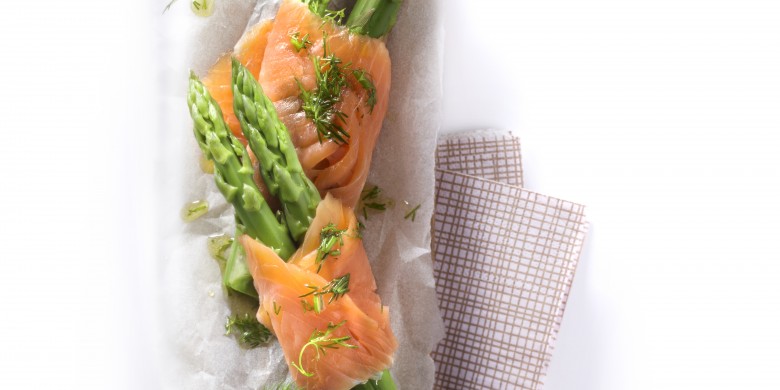 Asperges met gerookte zalm