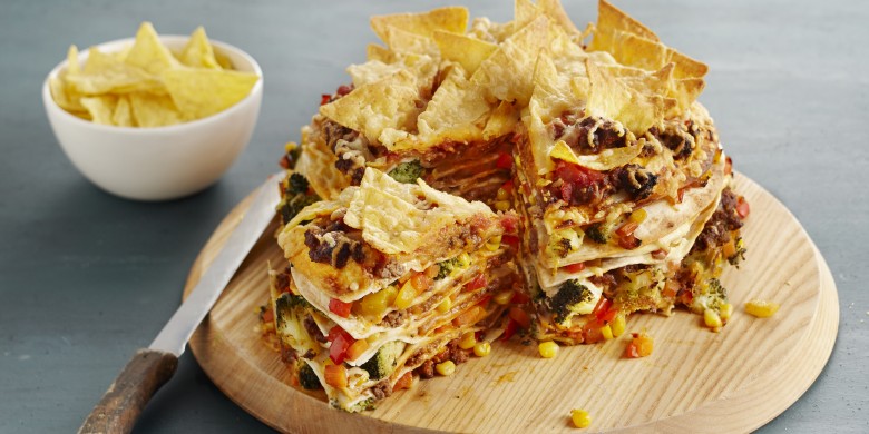 Tortillataart met nachochips