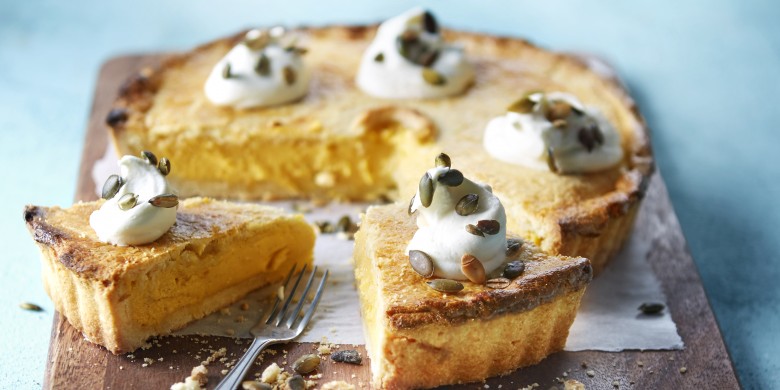 Pompoentaart met vanille en ricotta