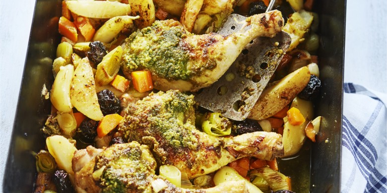 Marokkaanse kip uit de oven