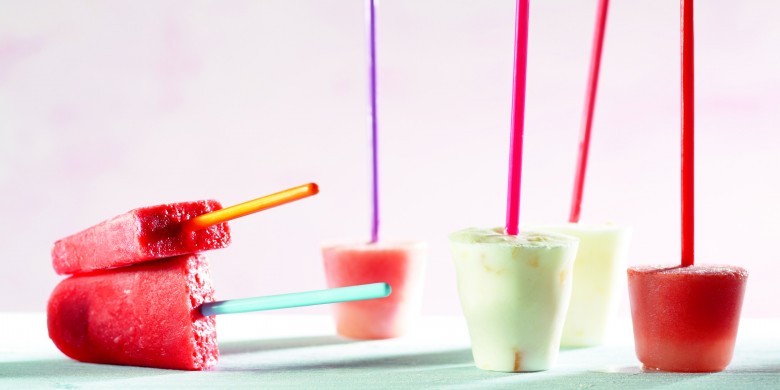 Fruityoghurt op een stokje