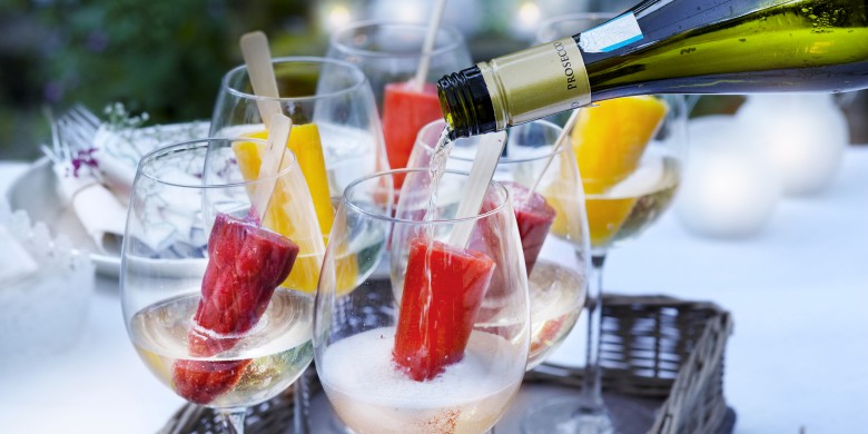 Prosecco met fruitijsjes