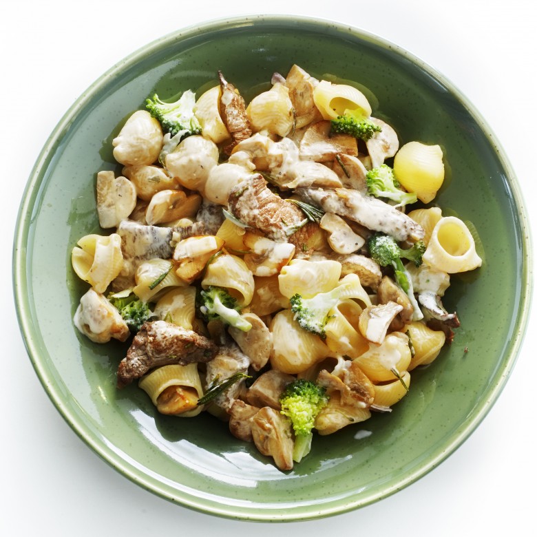 Romige biefreepjes met champignons