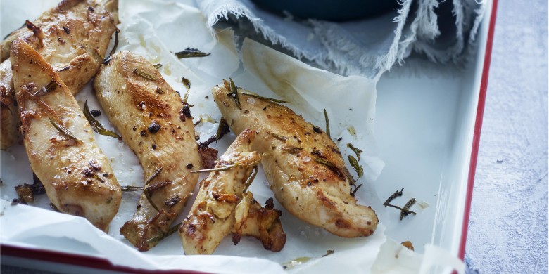 Knoflookkip met preistamppotje