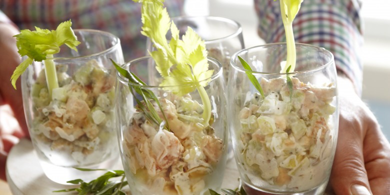 Salade gerookte kip
