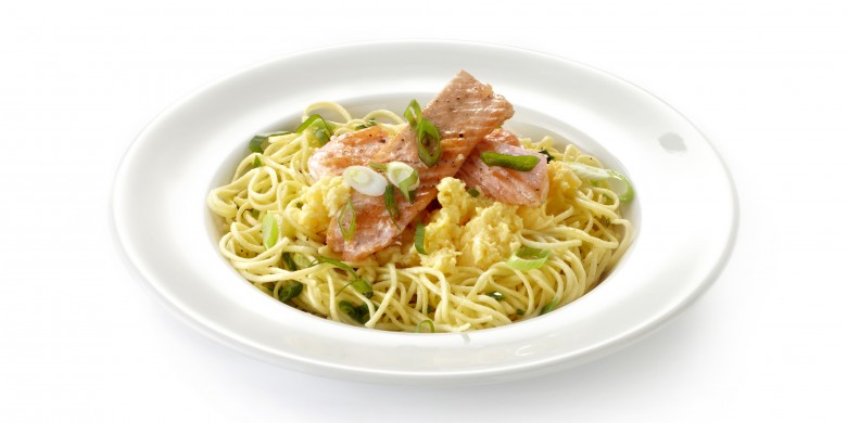 Eiermie met zalm