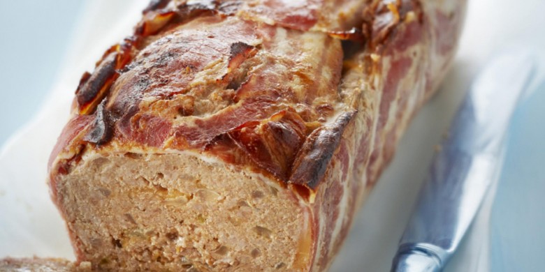 Amerikaans gehaktbrood in spek