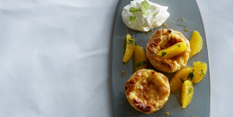 Pastel de nata met sinaasappel en gember