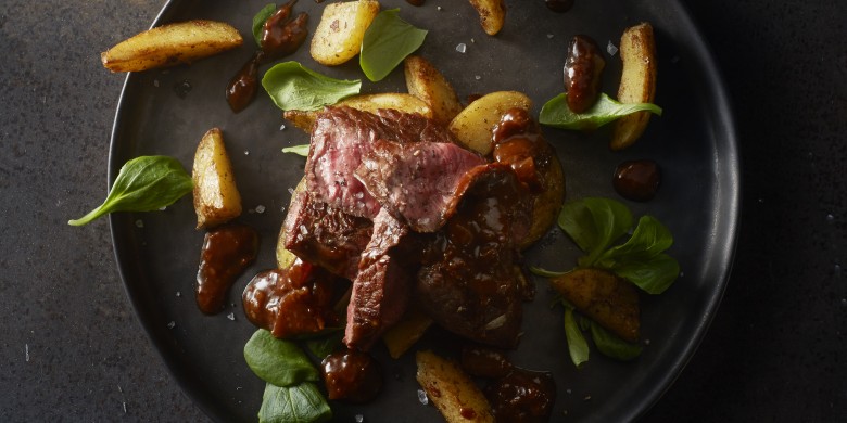 Biefstuk met cacao-barbecuesaus