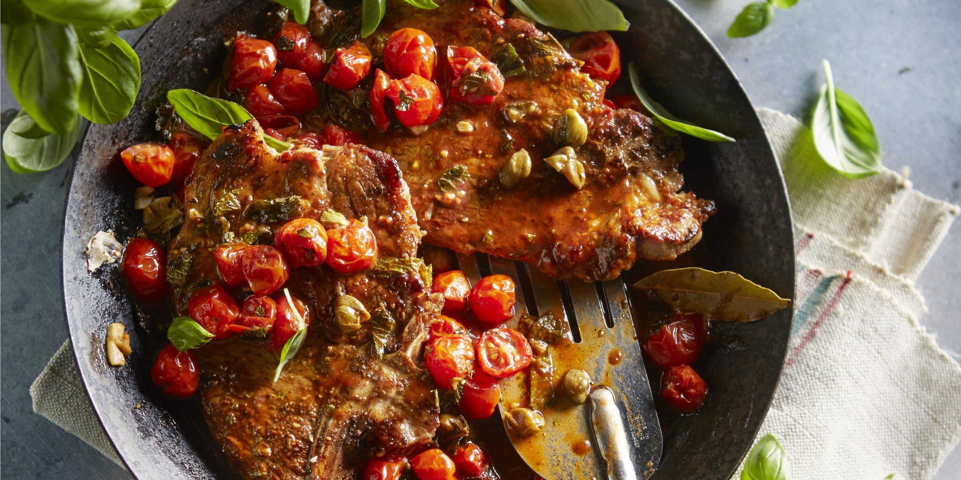 Napolitaanse karbonade met ovengedroogde tomaten