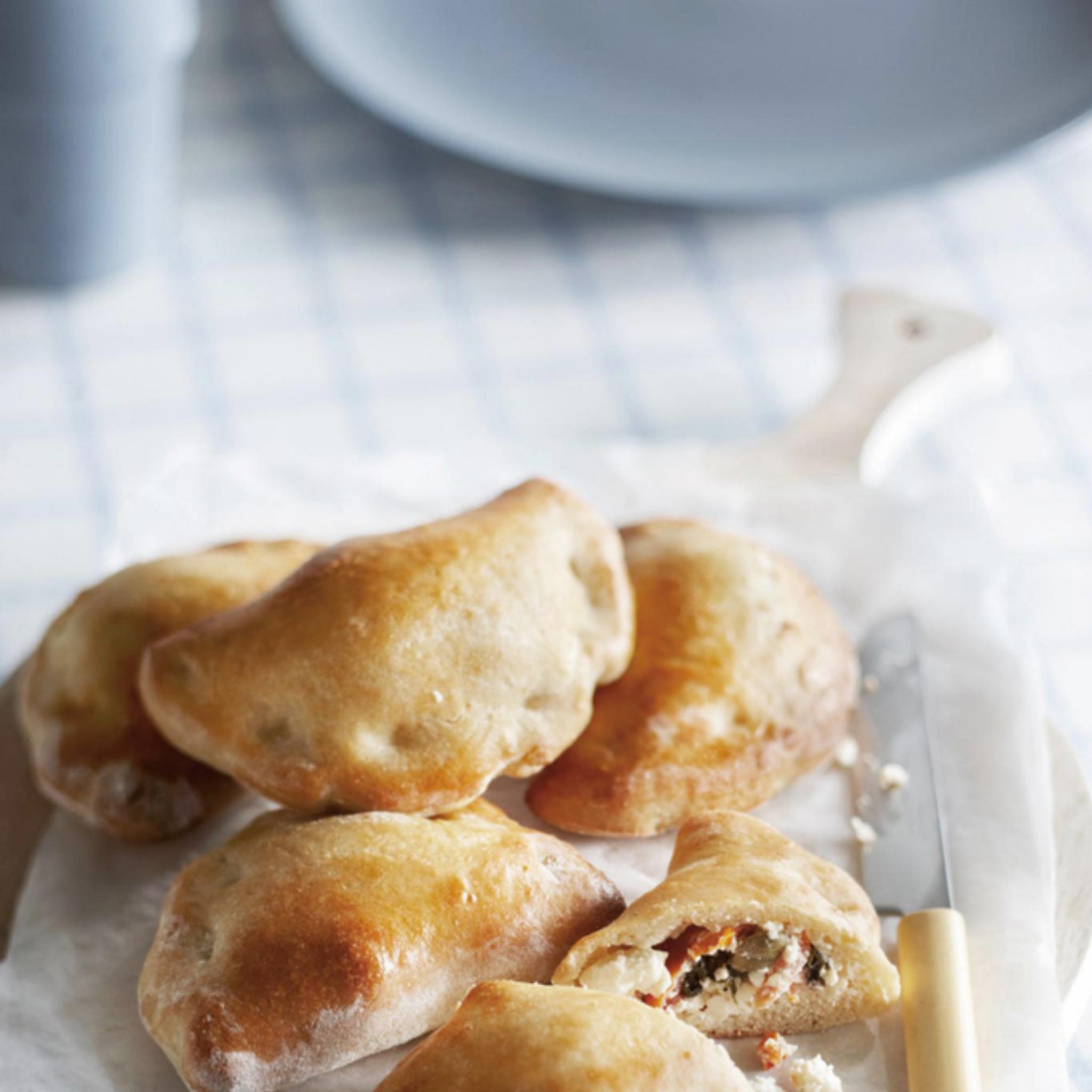 Empanada's gevuld met geitenfeta en ricotta