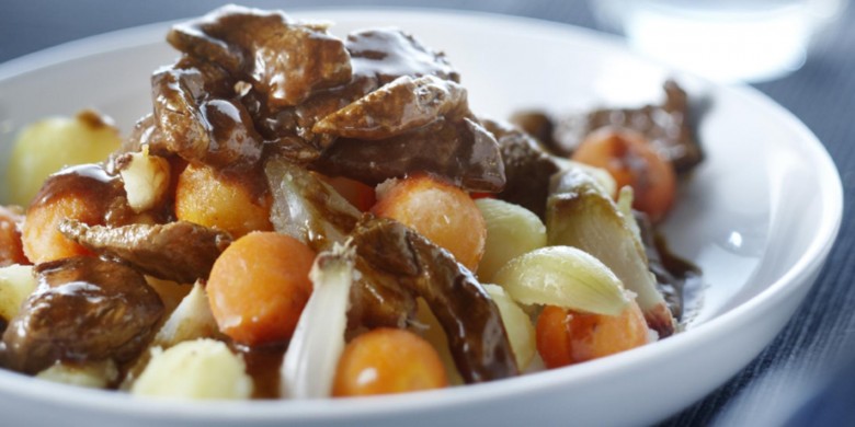 Gesmoorde hutspot met runderreepjes