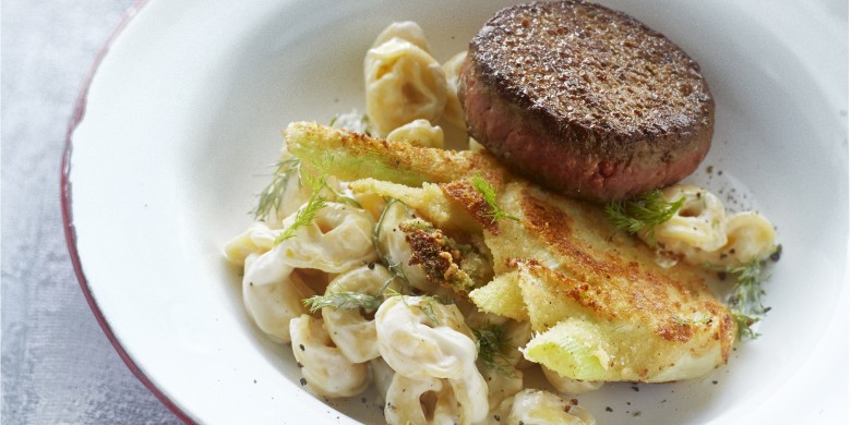 Tartaar met venkel en tortellini
