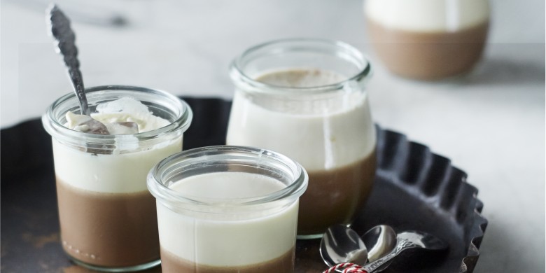 Vanille-chocolade panna cotta