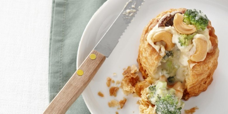 Groentepasteitje met kaas en noten