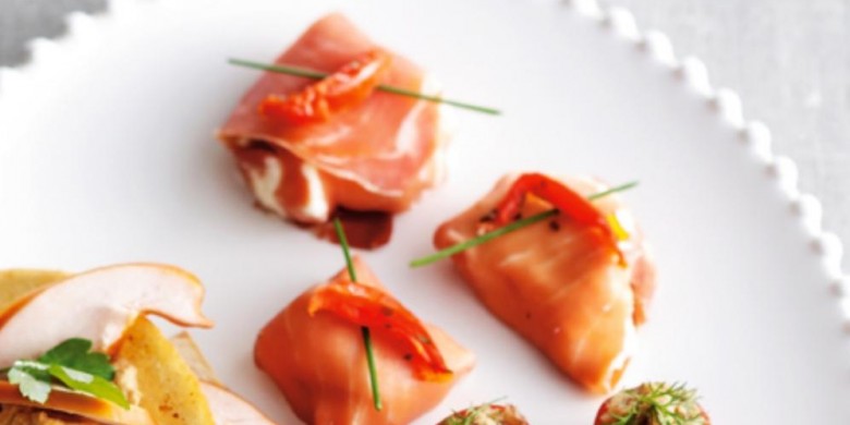 Ham met sinaasappel-ricottavulling