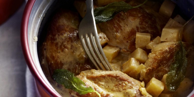 Hamlapjes met selderij en salie