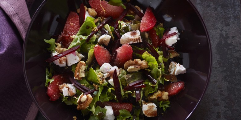 Bietjessalade met grapefruit en noten