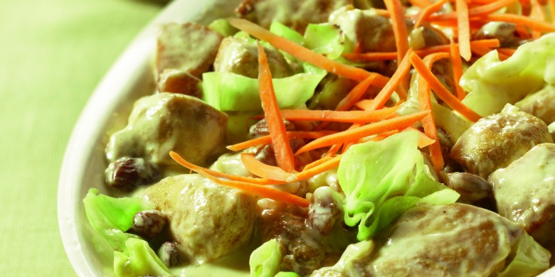 Hollandse spitskoolcurry met kalkoen en rijst