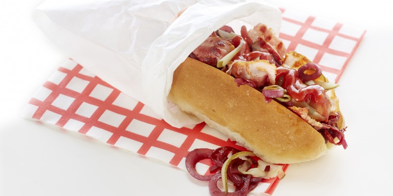 Hotdog speciaal met ketchup