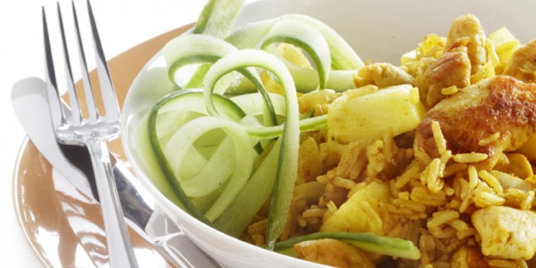 Kerrierijst met ananas
