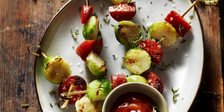 Spruitenspiesje met chorizo