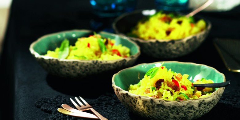 Kommetjes kerrierijstsalade