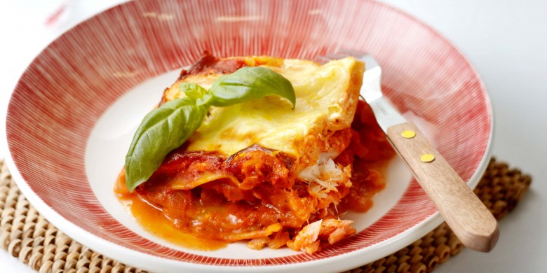 Lasagne met gerookte zalm en visfilet