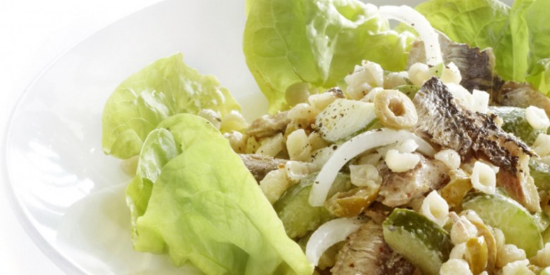 Pastasalade met sardines