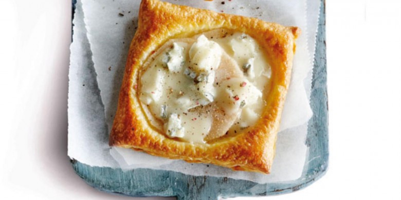 Perentaartje met gorgonzola