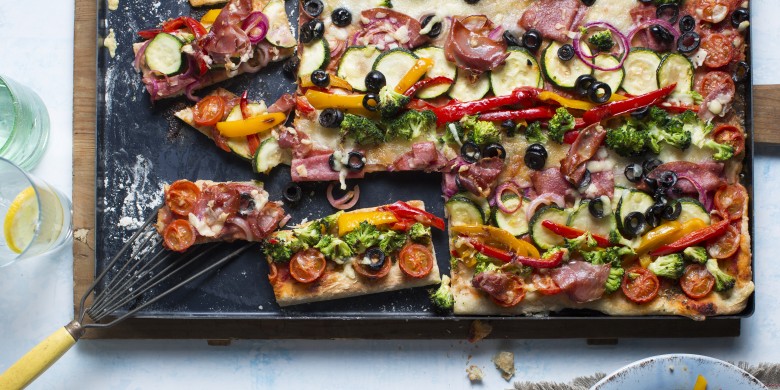 Plaatpizza ‘multicolore’