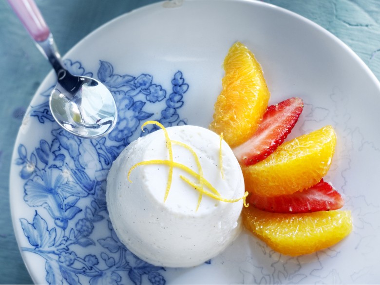 Panna cotta met vanille en citroen