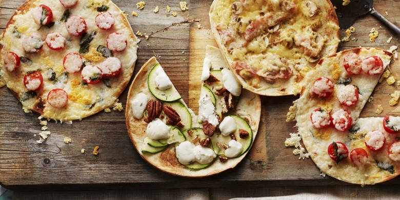 'Flatbread' met courgette en geitenkaas