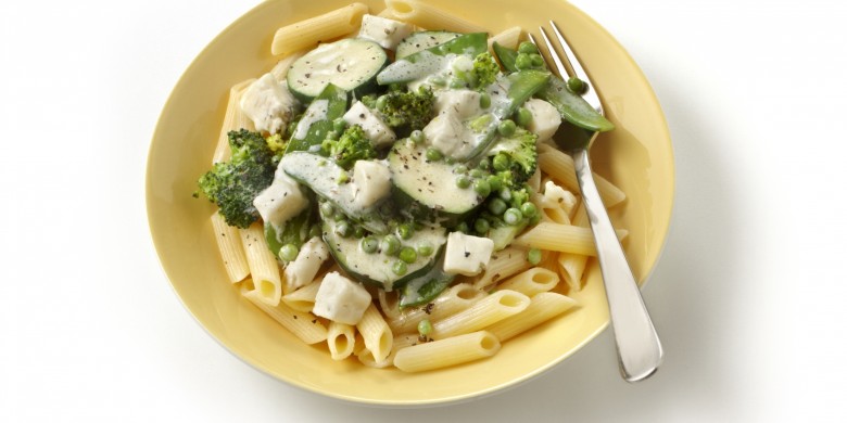 Pasta met groene groenten