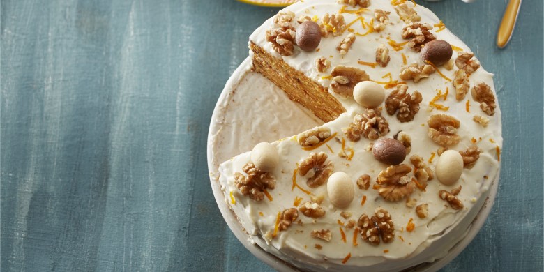 Worteltjestaart met roomkaasvulling