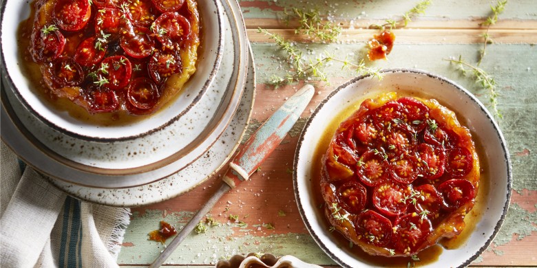 Tarte Tatin van tomaatjes met balsamico